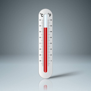 温度计业务信息图表。健康图标