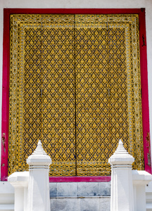 在庙门上的泰式风格背景