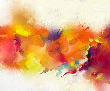 抽象多彩油画画布纹理.手绘制的画笔描边,油色绘画背景照片