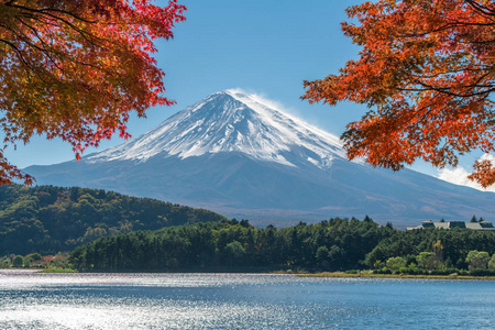 秋天的颜色，日本的富士山