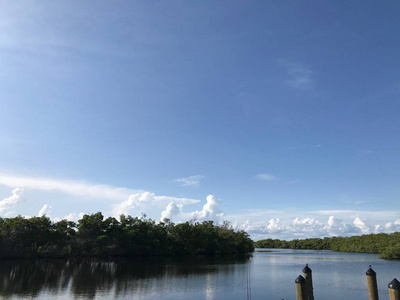 观的海岸线在博尼塔斯普林斯，佛罗里达州，美国