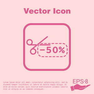 折扣优惠券用剪刀图标