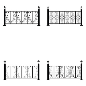 栅栏矢量图标集