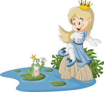 公主和沼泽上的青蛙图片