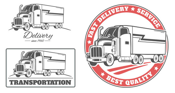 组的运输卡车徽标图片