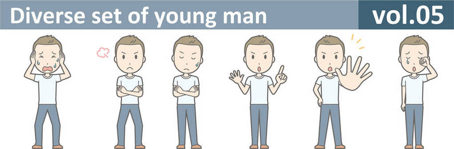 不同组的年轻男子，Eps10 vol.05