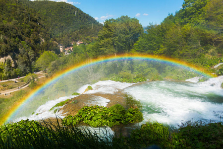 翁布里亚马尔的瀑布 Raimbow