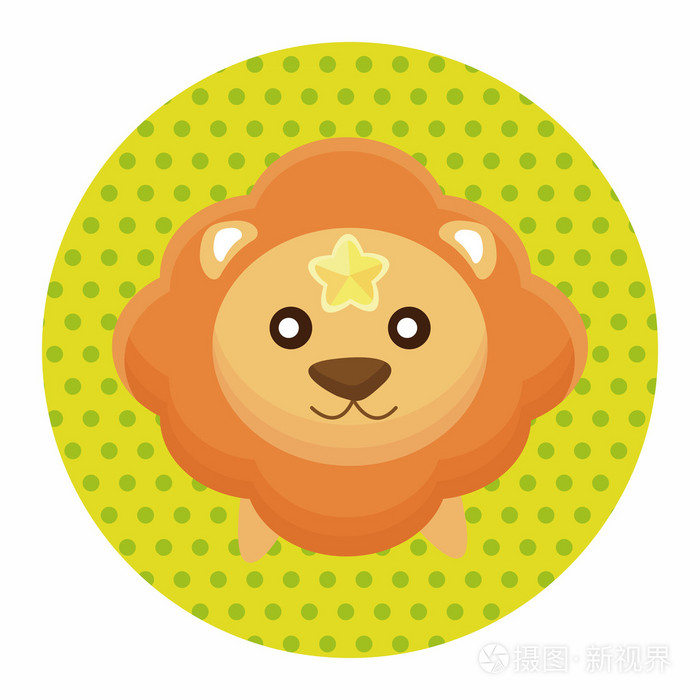 星座狮子座主题元素