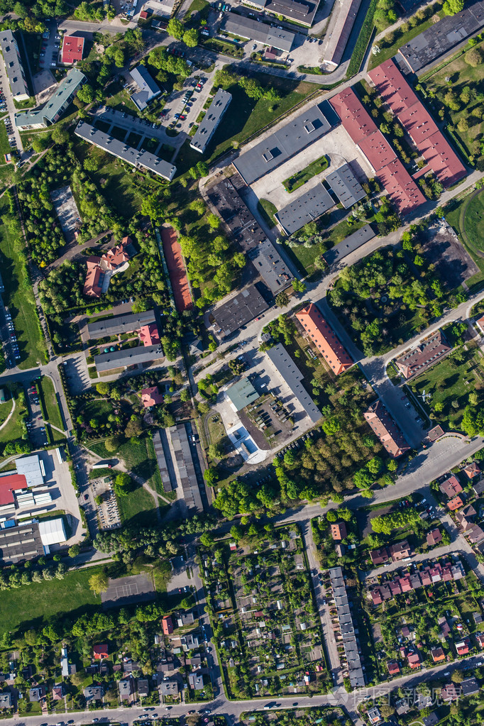 奥莱希尼察市的鸟瞰图