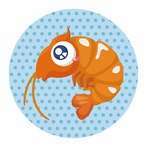 海动物虾动漫主题元素
