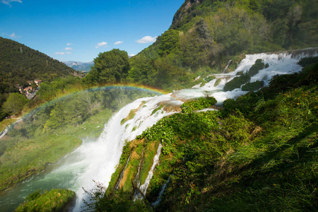 翁布里亚马尔的瀑布 Raimbow