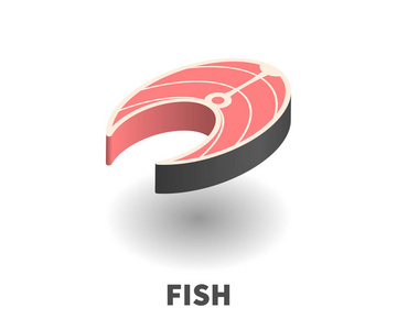 鱼肉矢量鱼肉切片图标,矢量符号照片