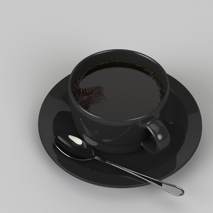 3d 渲染杯咖啡