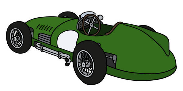 经典的绿色赛车