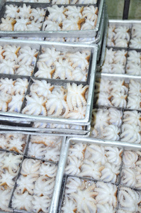 八爪鱼原料准备冷冻在海鲜工厂图片