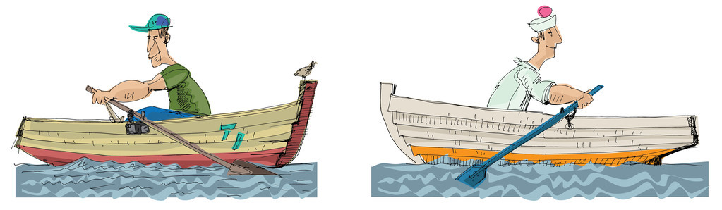 桨船桨船-卡通照片