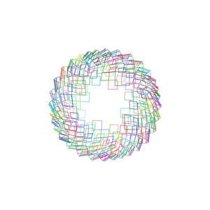 抽象的多边形断的球。矢量轮廓多彩说明