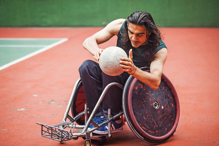 轮椅足球图片