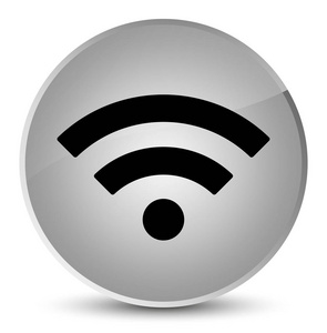 无线网络图标优雅白色圆形按钮