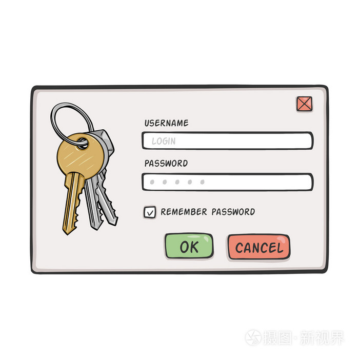 卡通密码对话框