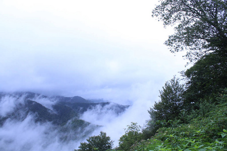 田纳西 Smokeys 山侧面图