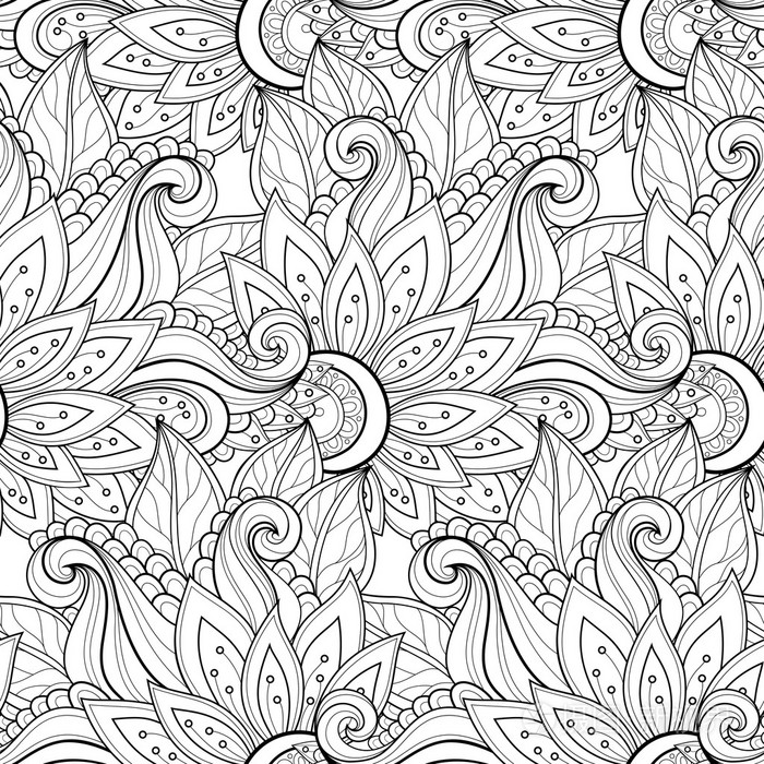 无缝的抽象花卉图案