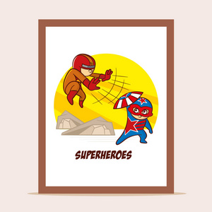 海报的超级英雄的战斗图片