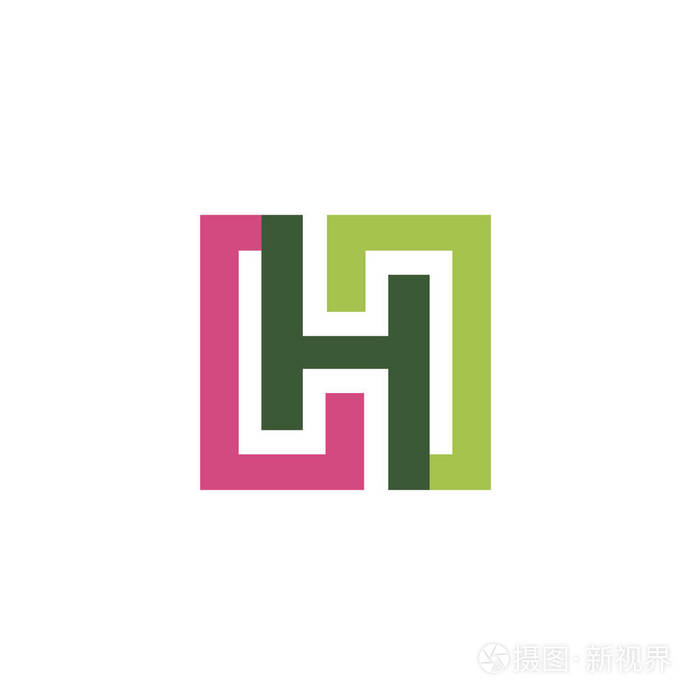 字母h标志设计矢量