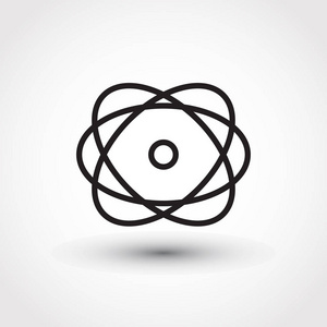 原子的图标。网站设计