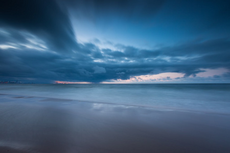 Beautiful seascape with Baltic sea shore 