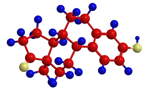 分子结构的激素雌酮照片