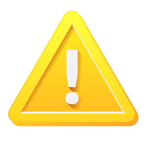 黄色注意标志照片