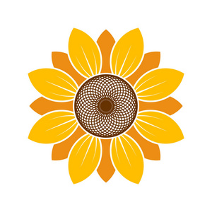 向日葵和种子符号图片