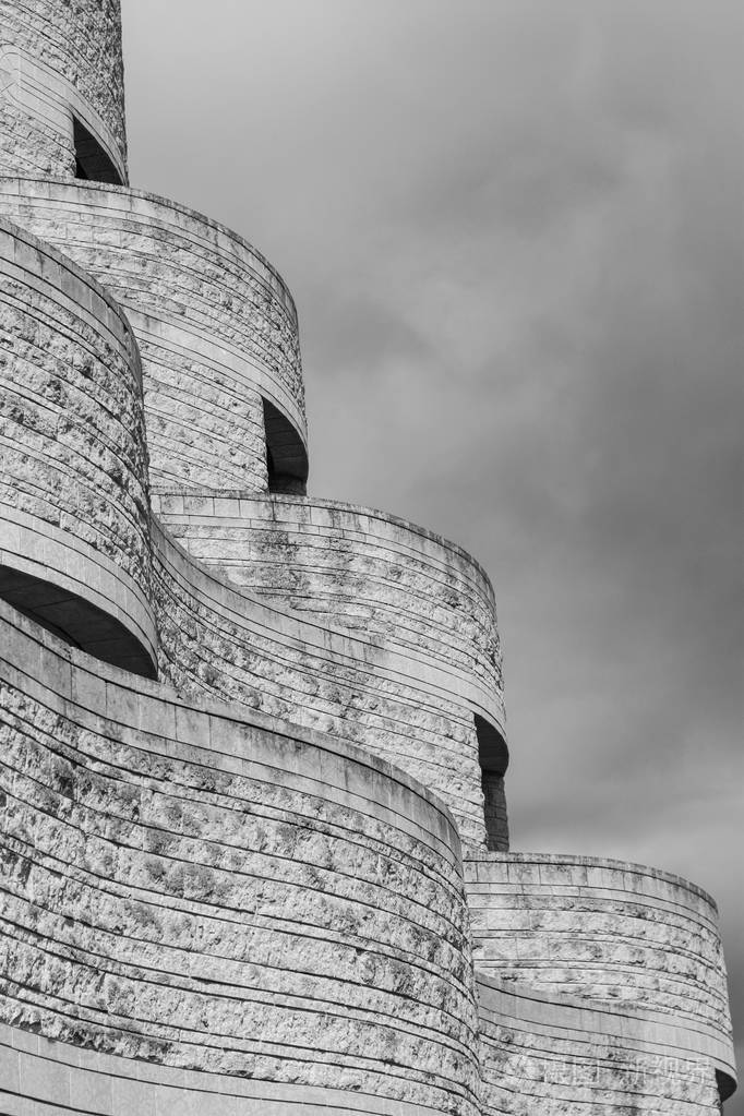 抽象的建筑物关闭