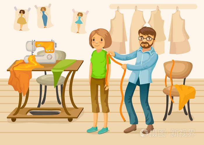 多彩的裁缝铺模板插画-正版商用图片0cu6vo-摄图新视界