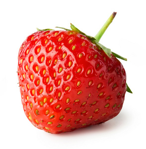 白色草莓上分离的红色草莓