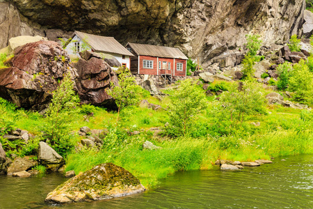 在 Jossingfjord，挪威 Helleren 房子