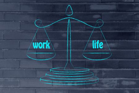 工作生活平衡图照片