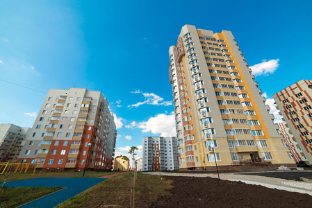 乌扬诺夫斯克，俄罗斯。新建住宅小区