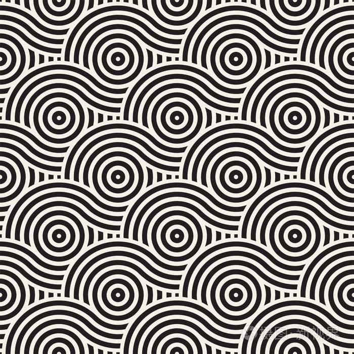现代时尚圆形的条纹纹理.重复抽象背景
