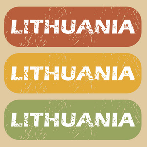 老式立陶宛邮票一套图片
