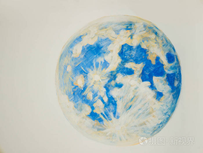 地球在白色背景上的画
