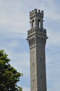 朝圣者纪念碑在普罗温斯敦，在马萨诸塞州科德角