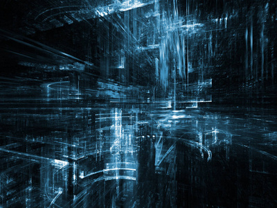 虚拟化的数字世界插画