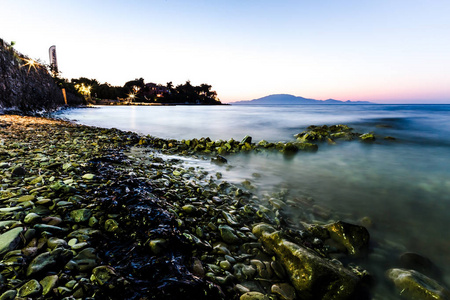 海波浪长时间曝光