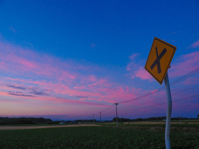 夏季北海道日落