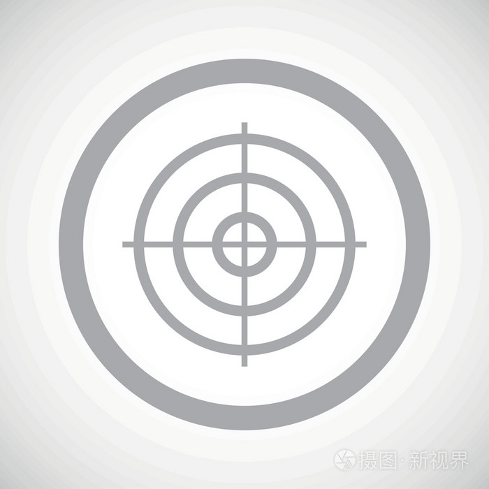 灰色瞄准标志图标