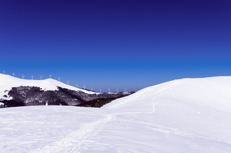 Vigla，黄金的滑雪中心，希腊的自然风光