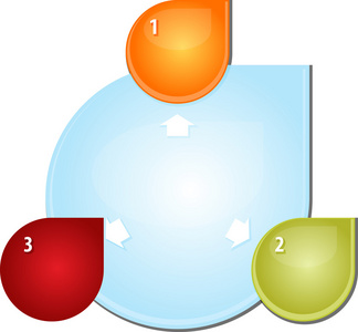 三个向外箭头空白商业图插画