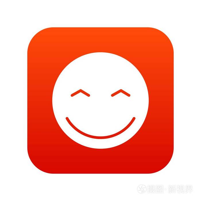 微笑表情符号数字红